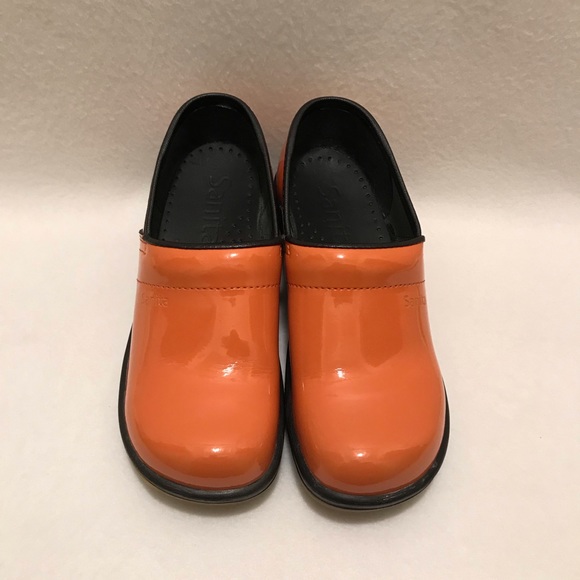 orange clogs